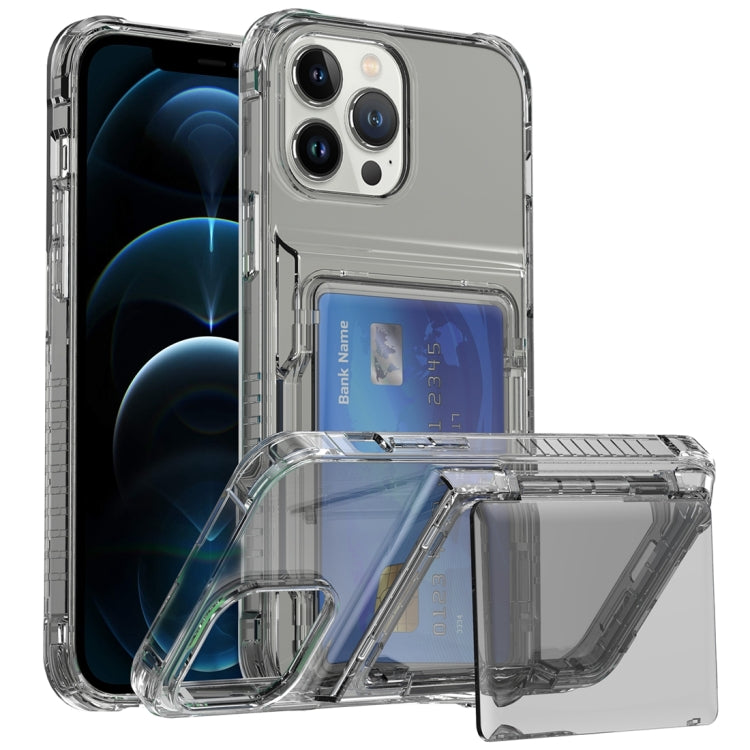 Crystal Clear Flip Card Slot Phone Case, For iPhone 12 Pro Max, For iPhone 11 Pro Max, For iPhone 11, For iPhone 11 Pro