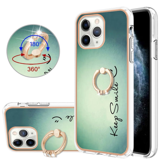 Electroplating Dual-side IMD Phone Case with Ring Holder, For iPhone 11 Pro