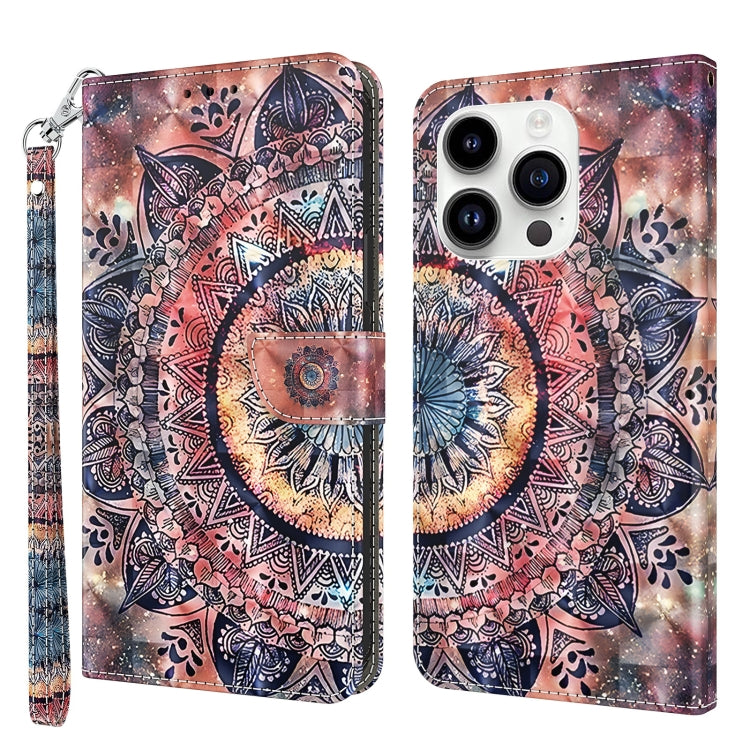 3D Painted Leather Phone Case, For iPhone 16, For iPhone 15 Pro Max, For iPhone 15 Pro