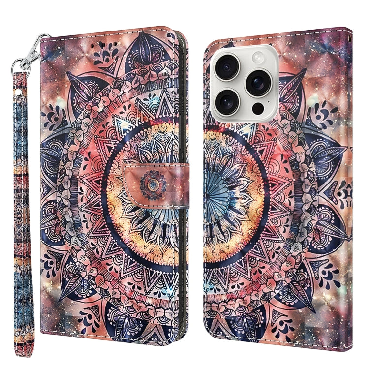 3D Painted Leather Phone Case, For iPhone 16 Pro Max, For iPhone 16 Pro, For iPhone 16 Plus