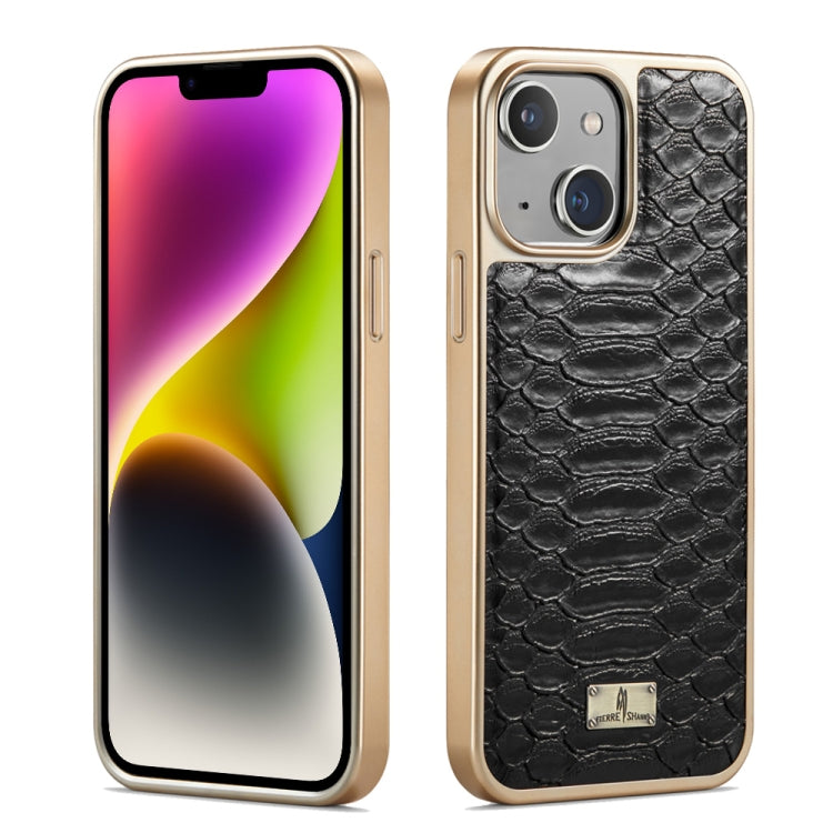 Fierre Shann Python Texture Electroplating PU Phone Case, For iPhone 16 Pro Max, For iPhone 16 Pro, For iPhone 16 Plus, For iPhone 16, For iPhone 15 Pro Max, For iPhone 15 Pro, For iPhone 15 Plus, For iPhone 15