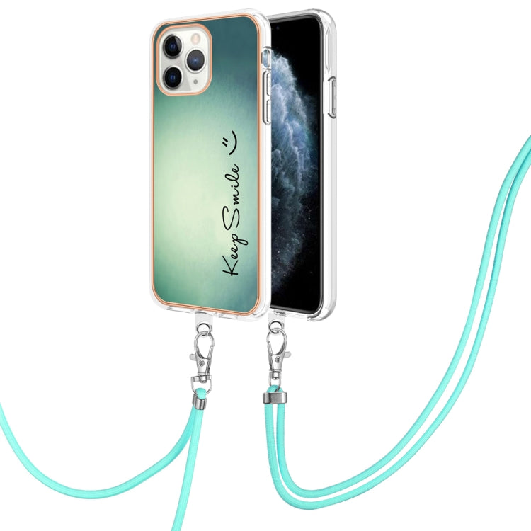 Electroplating Dual-side IMD Phone Case with Lanyard, For iPhone 11 Pro