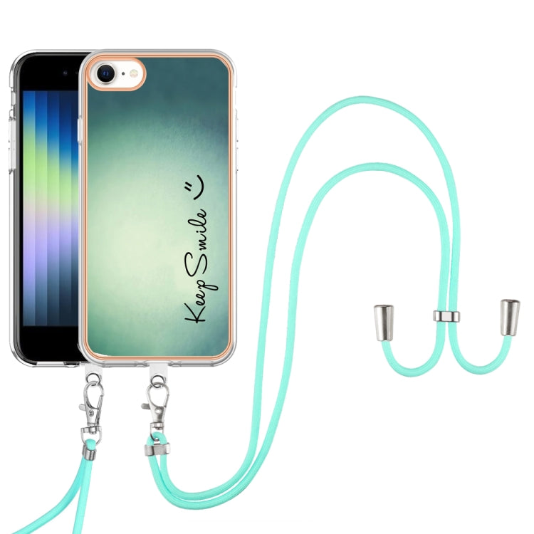 Electroplating Dual-side IMD Phone Case with Lanyard, For iPhone SE 2022 / SE 2020 / 8 / 7, For iPhone 13 Pro Max, For iPhone 13 Pro, For iPhone 13