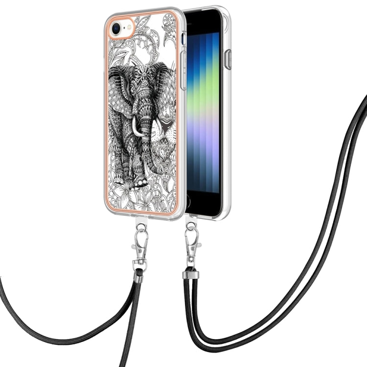 Electroplating Dual-side IMD Phone Case with Lanyard, For iPhone SE 2022 / SE 2020 / 8 / 7, For iPhone 13 Pro Max, For iPhone 13 Pro, For iPhone 13