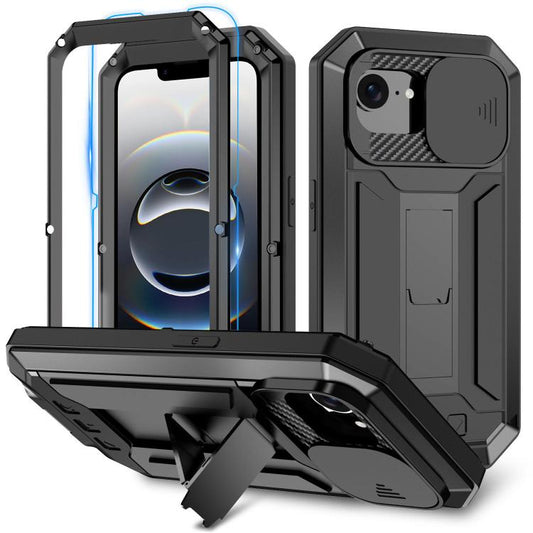 R-JUST Sliding Camera IP54 Life Waterproof Holder Phone Case, For iPhone 16e, For iPhone 16 Pro Max, For iPhone 16 Pro, For iPhone 16 Plus, For iPhone 16, For iPhone 15 Pro Max, For iPhone 15 Pro, For iPhone 15 Plus