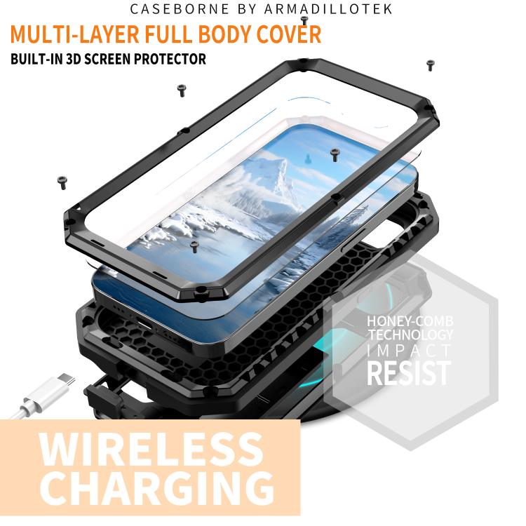 R-JUST Sliding Camera IP54 Life Waterproof Holder Phone Case, For iPhone 16e, For iPhone 16 Pro Max, For iPhone 16 Pro, For iPhone 16 Plus, For iPhone 16, For iPhone 15 Pro Max, For iPhone 15 Pro, For iPhone 15 Plus