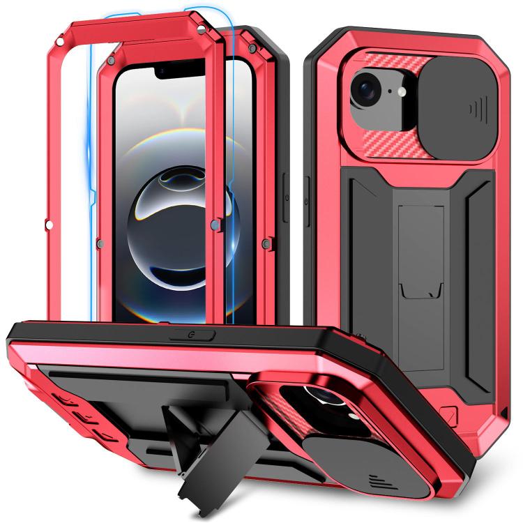 R-JUST Sliding Camera IP54 Life Waterproof Holder Phone Case, For iPhone 16e, For iPhone 16 Pro Max, For iPhone 16 Pro, For iPhone 16 Plus, For iPhone 16, For iPhone 15 Pro Max, For iPhone 15 Pro, For iPhone 15 Plus