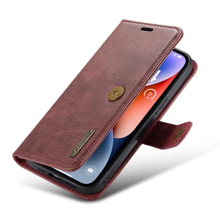 DG.MING Crazy Horse Texture Detachable Magnetic Leather Phone Case, For iPhone 15 Plus, For iPhone 15