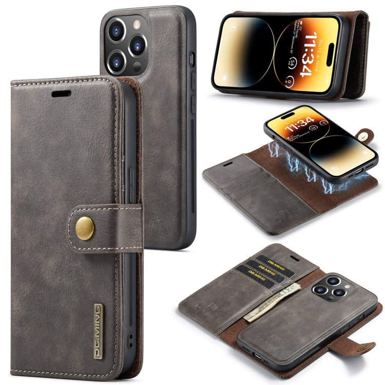 DG.MING Crazy Horse Texture Detachable Magnetic Leather Phone Case, For iPhone 16 Pro Max, For iPhone 16 Pro, For iPhone 16 Plus, For iPhone 16, For iPhone 15 Pro Max, For iPhone 15 Pro