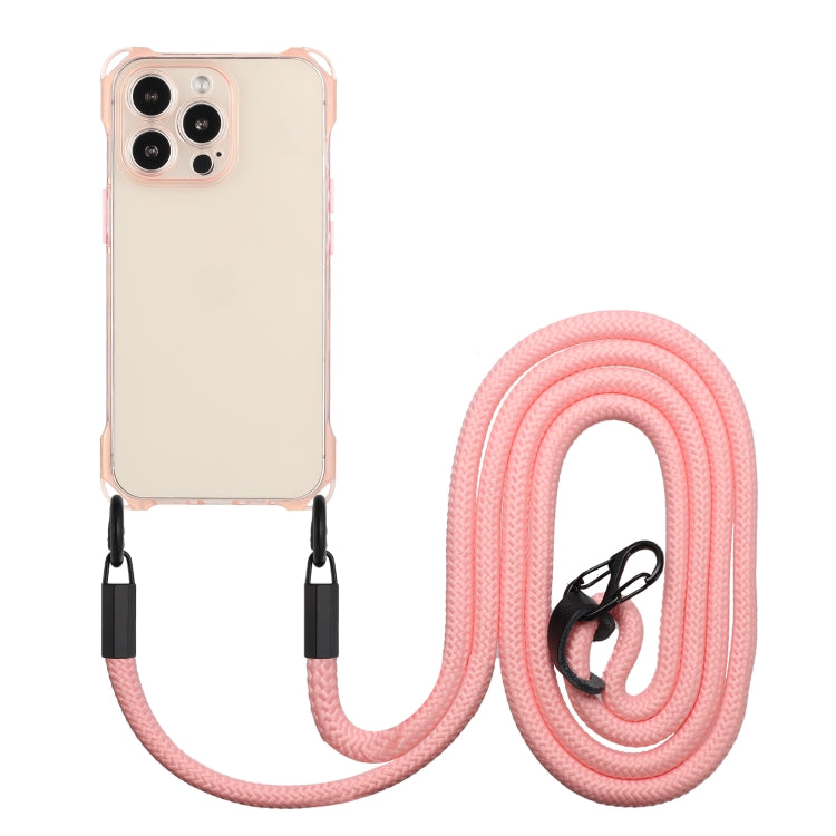 Four-corner Shockproof TPU Phone Case with Lanyard, For iPhone 15 Pro, For iPhone 15 Plus, For iPhone 15, For iPhone 14 Plus, For iPhone 14