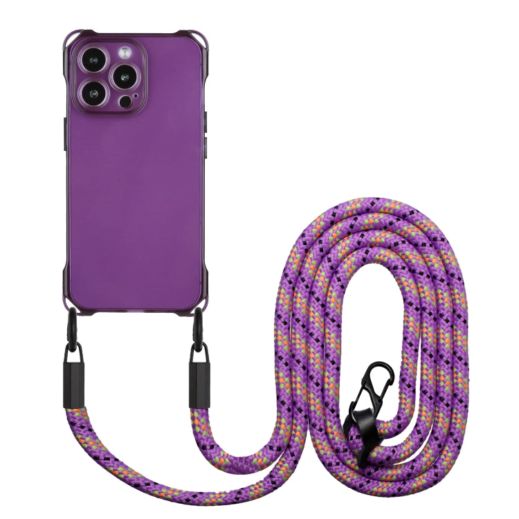 Four-corner Shockproof TPU Phone Case with Lanyard, For iPhone 14 Pro, For iPhone 14 Pro Max, For iPhone 13 Pro Max, For iPhone 13 Pro, For iPhone 13