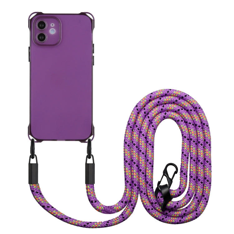 Four-corner Shockproof TPU Phone Case with Lanyard, For iPhone 12, For iPhone 12 Pro Max, For iPhone 12 Pro, For iPhone 11 Pro Max, For iPhone 11