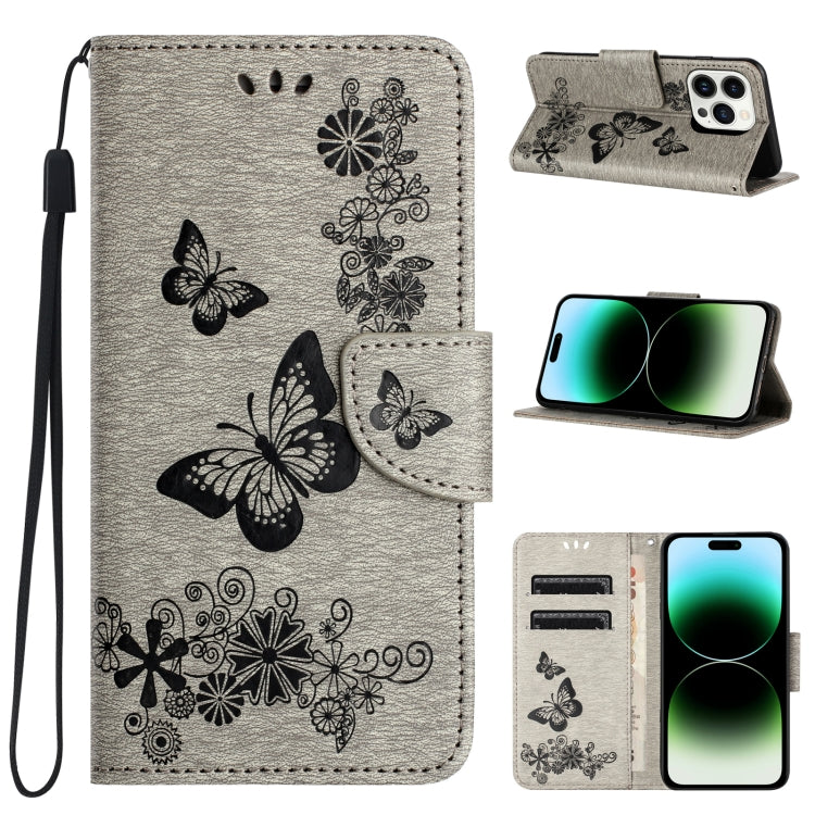 Butterfly Embossed Flip Leather Phone Case, For iPhone 16, For iPhone 15 Pro Max, For iPhone 15 Pro, For iPhone 15 Plus