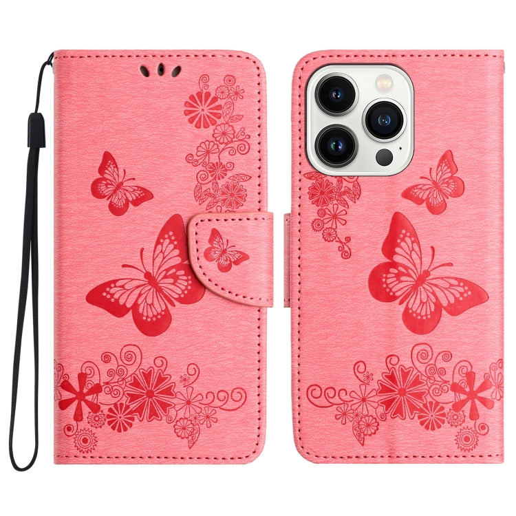 Butterfly Embossed Flip Leather Phone Case, For iPhone 16e, For iPhone 16 Pro Max, For iPhone 16 Pro, For iPhone 16 Plus