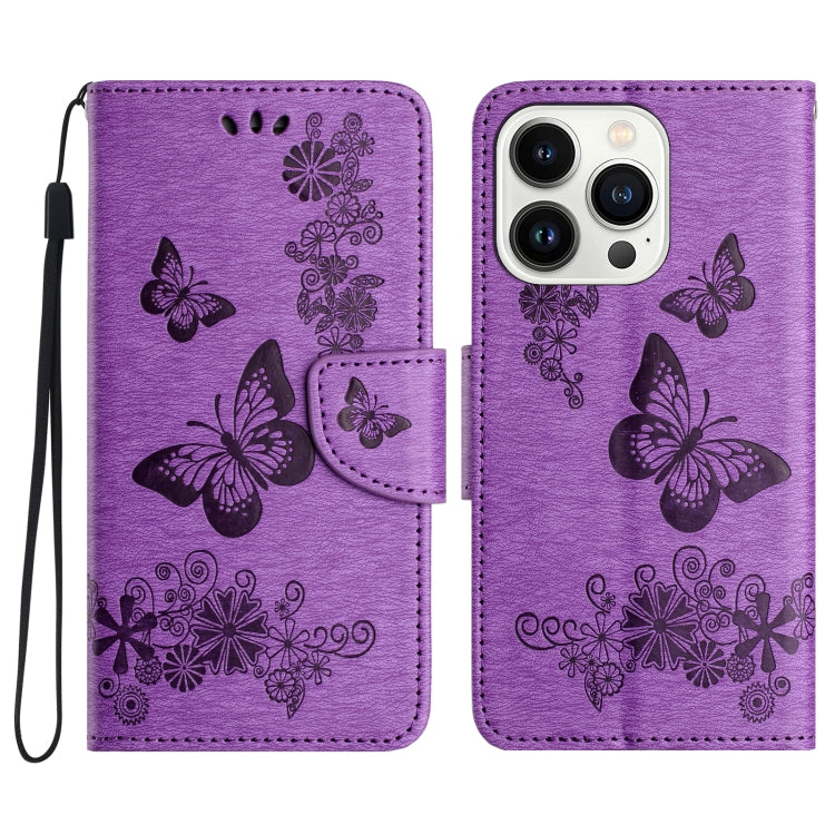 Butterfly Embossed Flip Leather Phone Case, For iPhone 16e, For iPhone 16 Pro Max, For iPhone 16 Pro, For iPhone 16 Plus