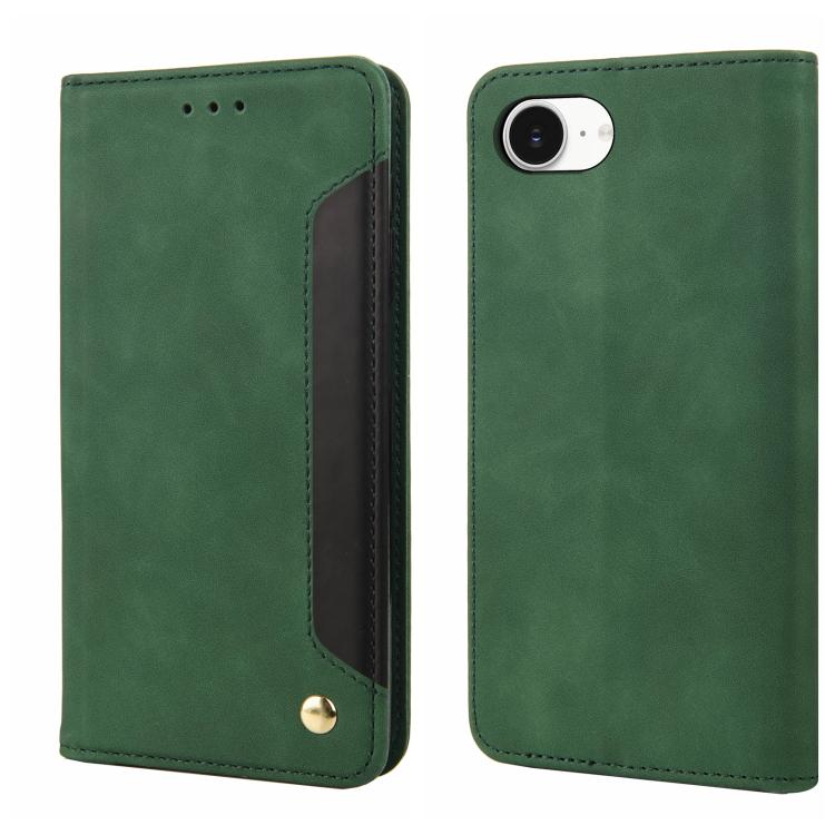 Skin Feel Splicing Leather Phone Case, For iPhone 16e, For iPhone 16 Pro Max, For iPhone 16 Pro, For iPhone 16 Plus, For iPhone 16