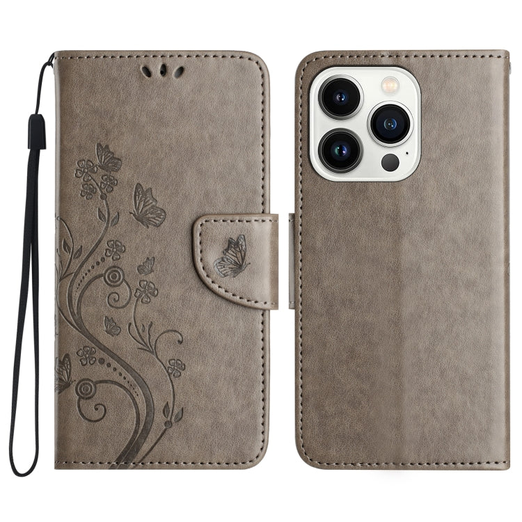 Butterfly Flower Pattern Flip Leather Phone Case, For iPhone 16e, For iPhone 16 Pro Max, For iPhone 16 Pro, For iPhone 16 Plus