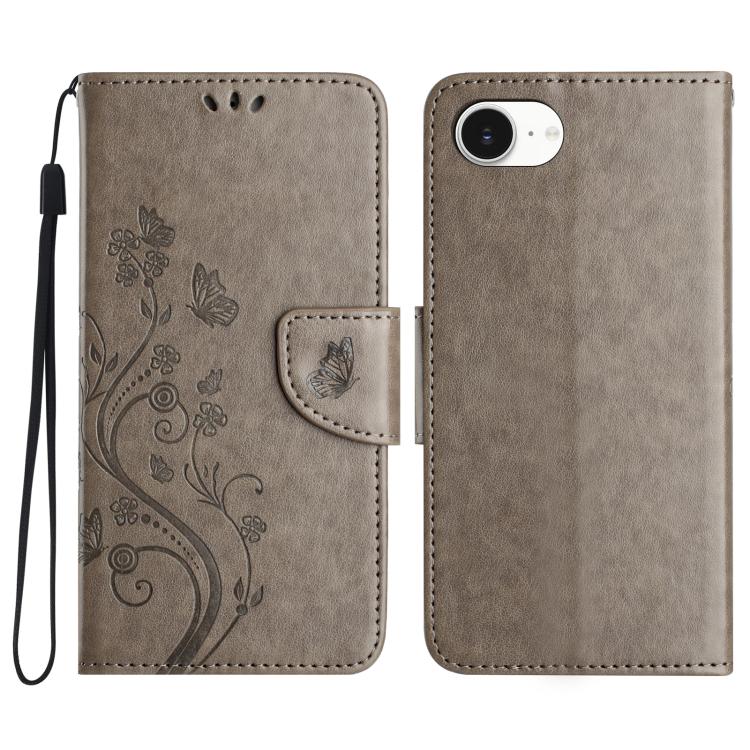 Butterfly Flower Pattern Flip Leather Phone Case, For iPhone 16e, For iPhone 16 Pro Max, For iPhone 16 Pro, For iPhone 16 Plus