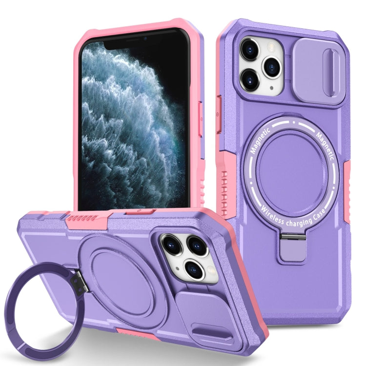 Sliding Camshield MagSafe Holder TPU Hybrid PC Phone Case, For iPhone 11 Pro Max, For iPhone 11, For iPhone 11 Pro