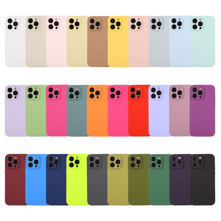 Pure Color Liquid Silicone Fine Pore Phone Case, For iPhone 12 Pro