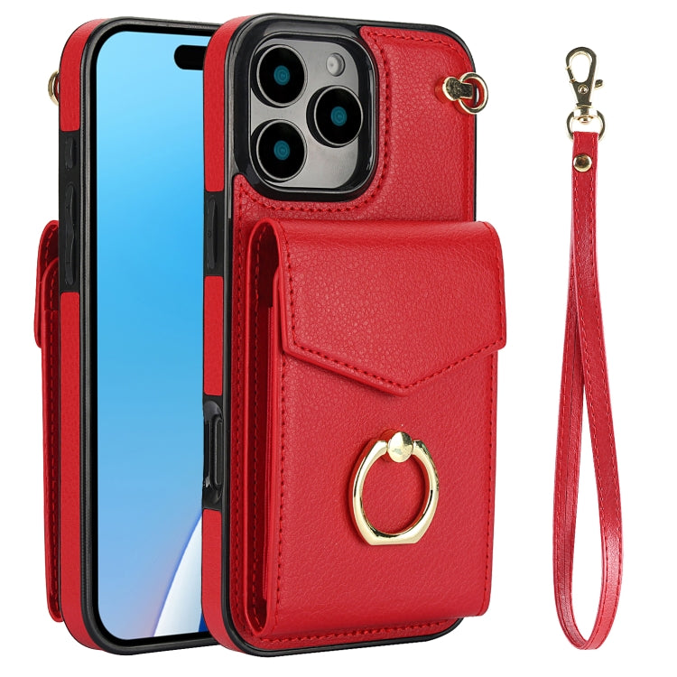 Ring Holder RFID Card Slot Phone Case, For iPhone 16 Pro Max, For iPhone 16 Pro, For iPhone 16 Plus, For iPhone 16, For iPhone 15 Pro Max, For iPhone 15 Pro