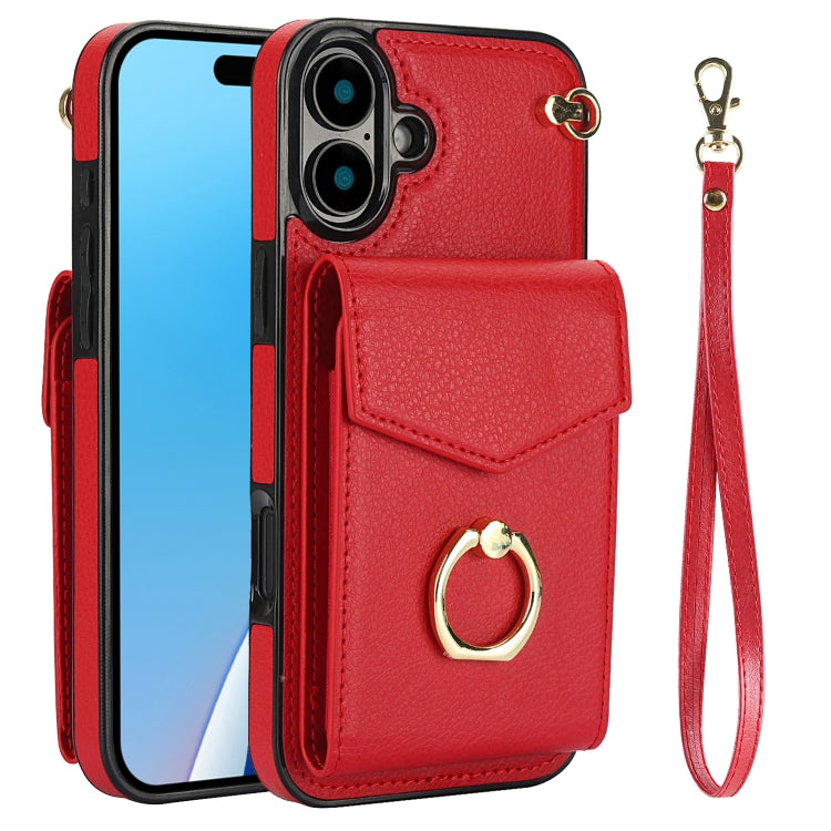 Ring Holder RFID Card Slot Phone Case, For iPhone 16 Pro Max, For iPhone 16 Pro, For iPhone 16 Plus, For iPhone 16, For iPhone 15 Pro Max, For iPhone 15 Pro