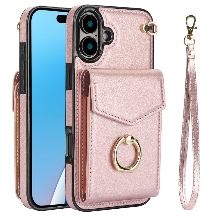 Ring Holder RFID Card Slot Phone Case, For iPhone 16 Pro Max, For iPhone 16 Pro, For iPhone 16 Plus, For iPhone 16, For iPhone 15 Pro Max, For iPhone 15 Pro