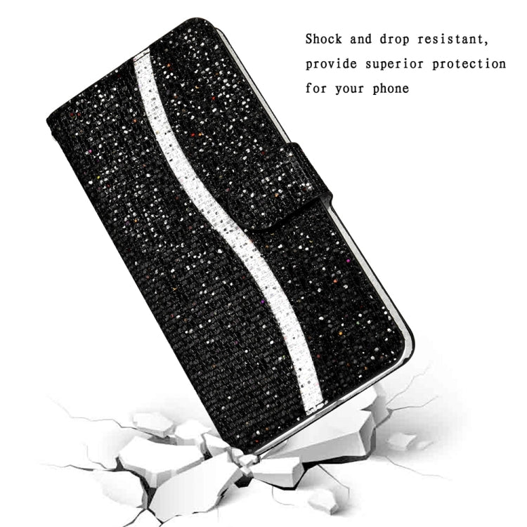 Glitter Powder Filp Leather Phone Case, For iPhone 16 Pro Max, For iPhone 16 Pro, For iPhone 16 Plus, For iPhone 16, For iPhone 15 Pro Max, For iPhone 15 Pro