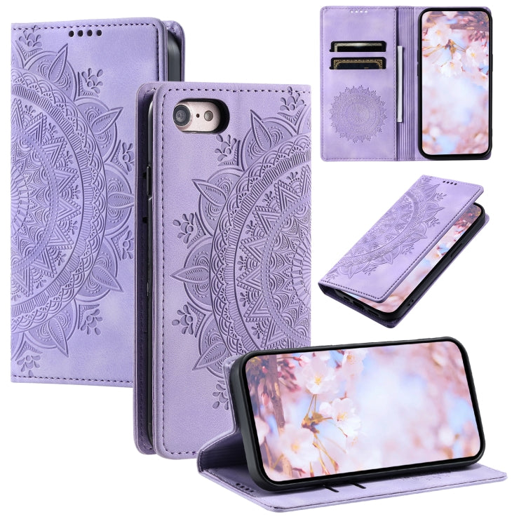 Totem Embossed Magnetic Leather Phone Case, For iPhone 14, For iPhone 14 Pro, For iPhone 14 Pro Max, For iPhone SE 2022 / 2020 / 8 / 7, For iPhone 13 Pro Max