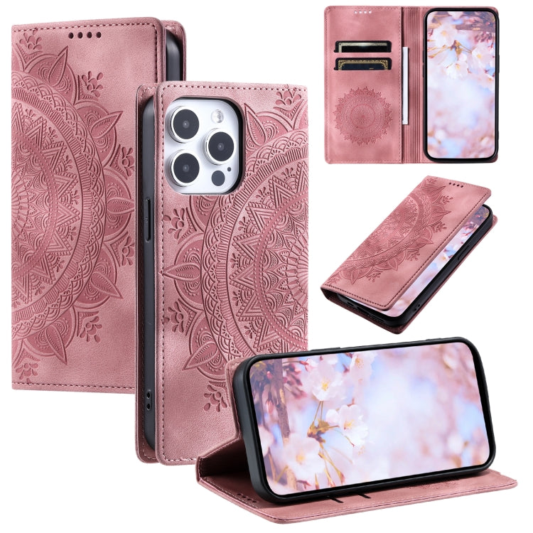 Totem Embossed Magnetic Leather Phone Case, For iPhone 16e, For iPhone 16 Pro Max, For iPhone 16 Pro, For iPhone 16 Plus, For iPhone 16