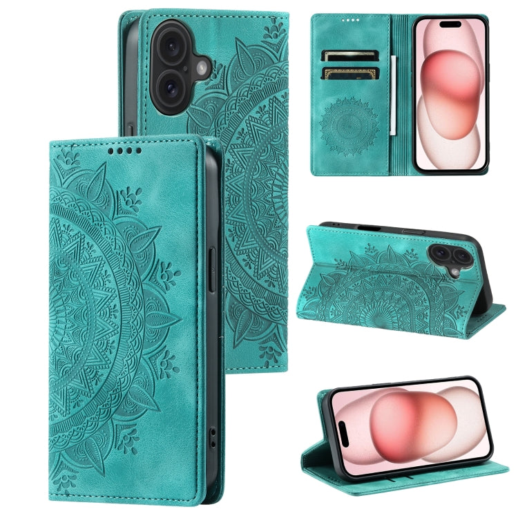 Totem Embossed Magnetic Leather Phone Case, For iPhone 16e, For iPhone 16 Pro Max, For iPhone 16 Pro, For iPhone 16 Plus, For iPhone 16