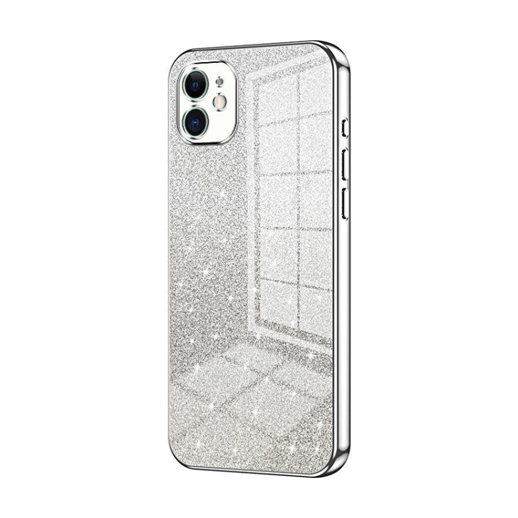 Gradient Glitter Powder Electroplated Phone Case, For iPhone 11, For iPhone 11 Pro, For iPhone X / XS, For iPhone XR