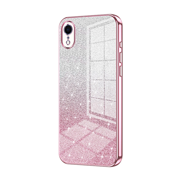 Gradient Glitter Powder Electroplated Phone Case, For iPhone 11, For iPhone 11 Pro, For iPhone X / XS, For iPhone XR