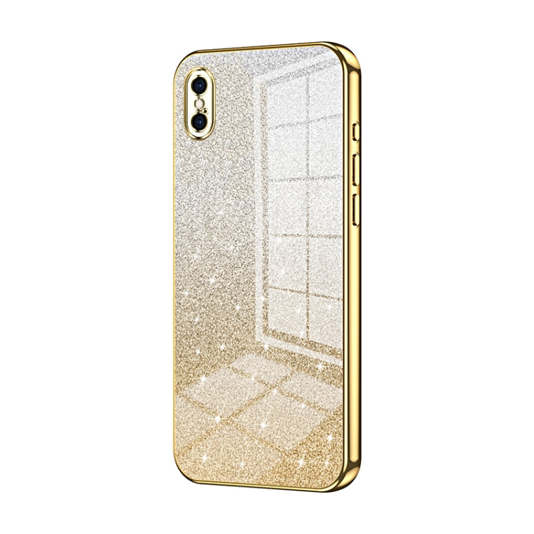 Gradient Glitter Powder Electroplated Phone Case, For iPhone XS Max, For iPhone 8 Plus / 7 Plus