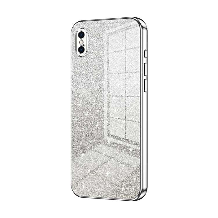 Gradient Glitter Powder Electroplated Phone Case, For iPhone XS Max, For iPhone 8 Plus / 7 Plus