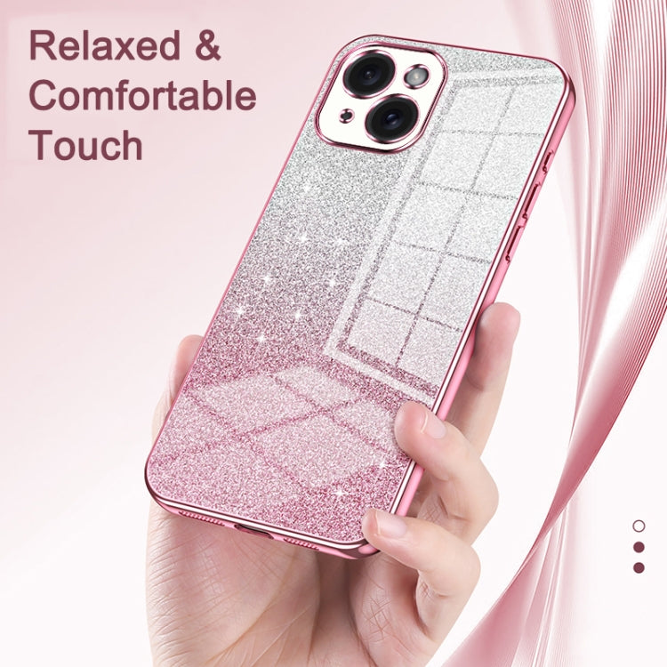 Gradient Glitter Powder Electroplated Phone Case, For iPhone 15 Pro Max, For iPhone 15 Pro, For iPhone 15 Plus, For iPhone 15