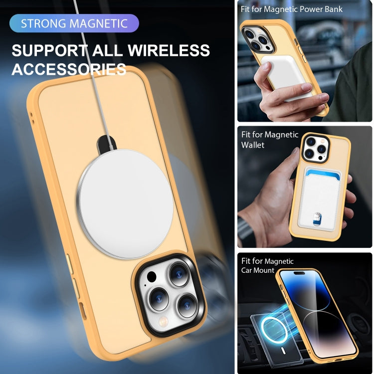 Skin-feel MagSafe Holder PC Hybrid TPU Phone Case, For iPhone 15 Pro Max, For iPhone 15 Pro, For iPhone 15 Plus, For iPhone 15