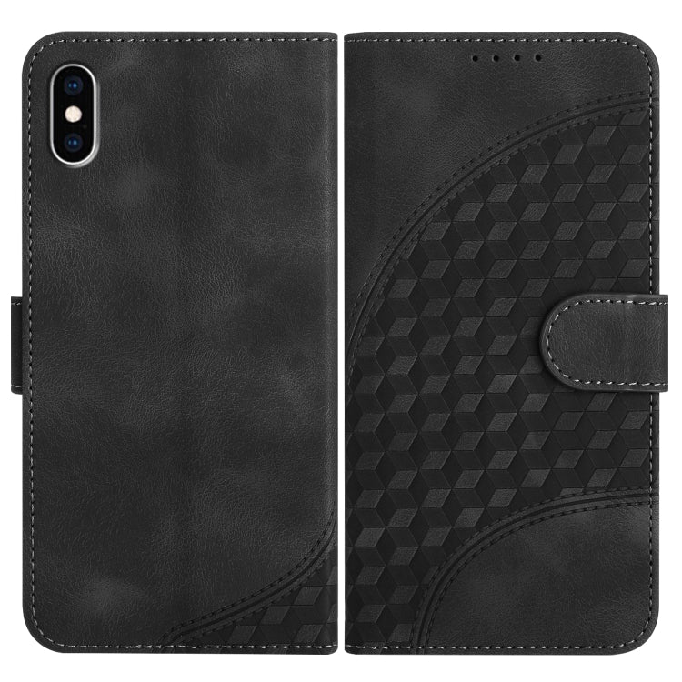 YX0060 Elephant Head Embossed Phone Leather Case with Lanyard, For iPhone XS / X, For iPhone XR, For iPhone XS Max, For iPhone 8 Plus / 7 Plus