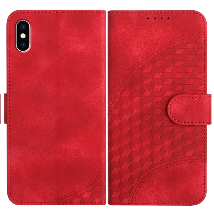 YX0060 Elephant Head Embossed Phone Leather Case with Lanyard, For iPhone XS / X, For iPhone XR, For iPhone XS Max, For iPhone 8 Plus / 7 Plus