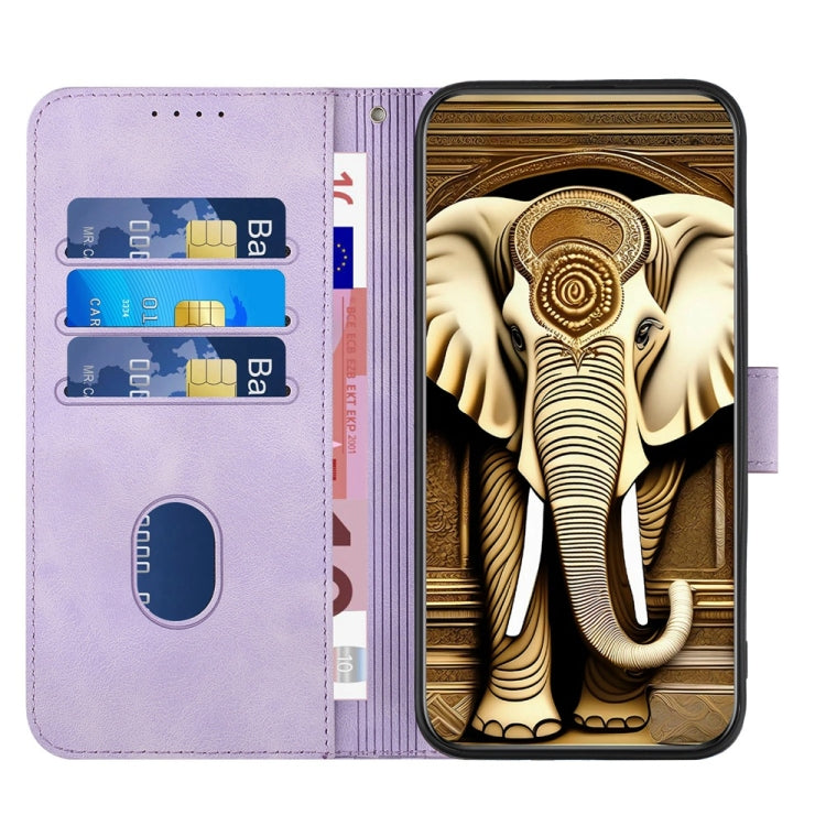 YX0060 Elephant Head Embossed Phone Leather Case with Lanyard, For iPhone 16 Pro Max, For iPhone 16 Pro, For iPhone 16 Plus, For iPhone 16