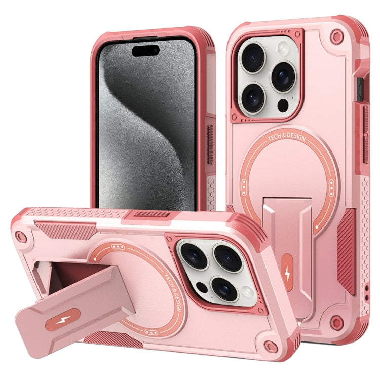 Armor Magsafe Holder PC Hybrid TPU Phone Case, For iPhone 16e, For iPhone 16 Pro Max, For iPhone 16 Pro, For iPhone 16 Plus, For iPhone 16, For iPhone 15 Pro Max