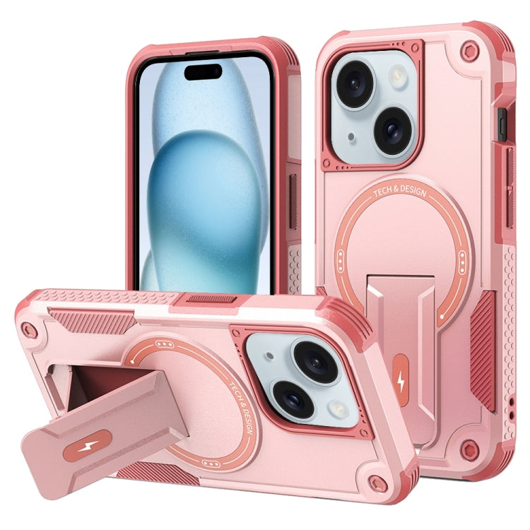 Armor Magsafe Holder PC Hybrid TPU Phone Case, For iPhone 15 Pro, For iPhone 15 Plus, For iPhone 15, For iPhone 14 Plus, For iPhone 14, For iPhone 14 Pro