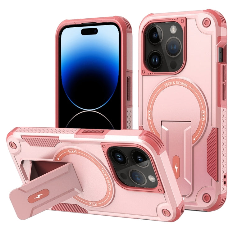 Armor Magsafe Holder PC Hybrid TPU Phone Case, For iPhone 15 Pro, For iPhone 15 Plus, For iPhone 15, For iPhone 14 Plus, For iPhone 14, For iPhone 14 Pro