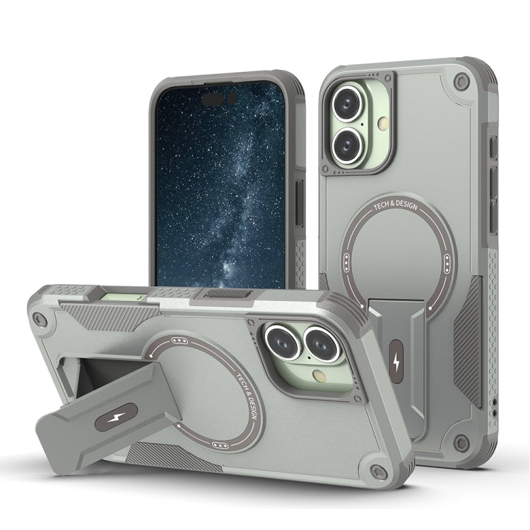 Armor Magsafe Holder PC Hybrid TPU Phone Case, For iPhone 16e, For iPhone 16 Pro Max, For iPhone 16 Pro, For iPhone 16 Plus, For iPhone 16, For iPhone 15 Pro Max