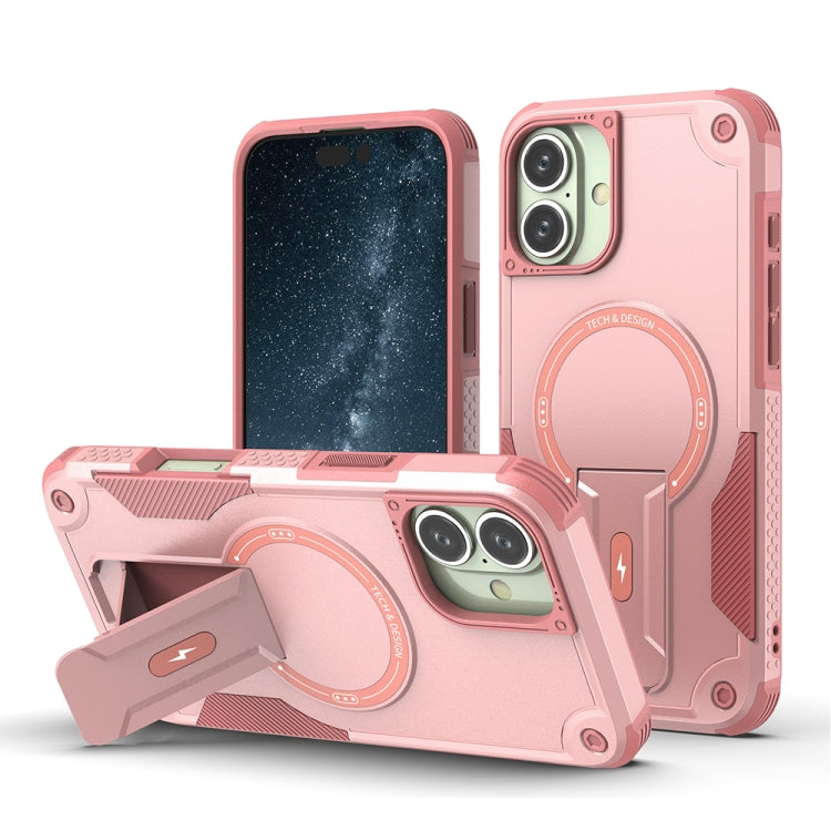 Armor Magsafe Holder PC Hybrid TPU Phone Case, For iPhone 16e, For iPhone 16 Pro Max, For iPhone 16 Pro, For iPhone 16 Plus, For iPhone 16, For iPhone 15 Pro Max