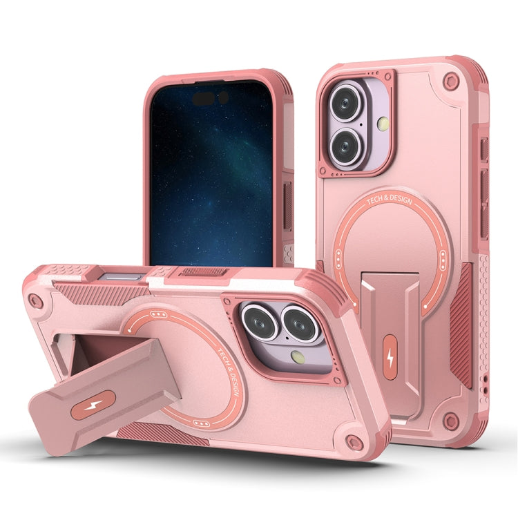 Armor Magsafe Holder PC Hybrid TPU Phone Case, For iPhone 16e, For iPhone 16 Pro Max, For iPhone 16 Pro, For iPhone 16 Plus, For iPhone 16, For iPhone 15 Pro Max