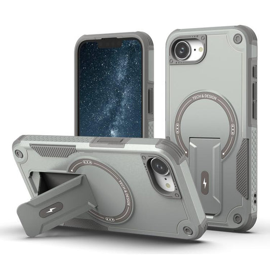 Armor Magsafe Holder PC Hybrid TPU Phone Case, For iPhone 16e, For iPhone 16 Pro Max, For iPhone 16 Pro, For iPhone 16 Plus, For iPhone 16, For iPhone 15 Pro Max