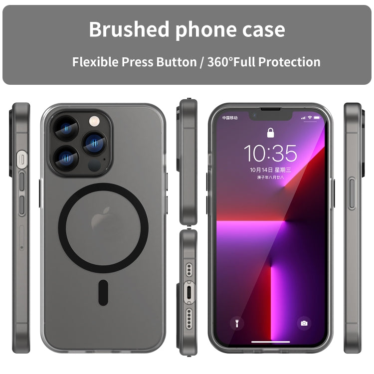 MagSafe Frosted Translucent TPU + PC Full Coverage Phone Case, For iPhone 13 Pro, For iPhone 13, For iPhone 12