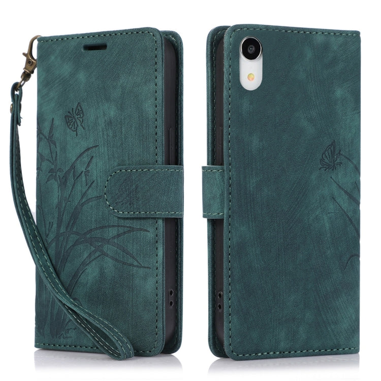 Orchid Butterfly Embossed Leather Phone Case, For iPhone 11 Pro, For iPhone X / XS, For iPhone XR, For iPhone XS Max, For iPhone 7 Plus / 8 Plus