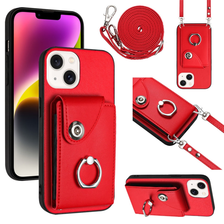 Organ Card Bag Ring Holder Phone Case with Long Lanyard, For iPhone 13, For iPhone 13 mini, For iPhone 12, For iPhone 12 Pro Max, For iPhone 12 Pro